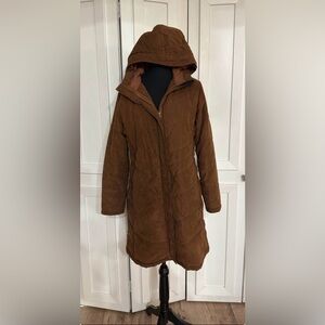 LL Bean Full Length Faux Suede Coat